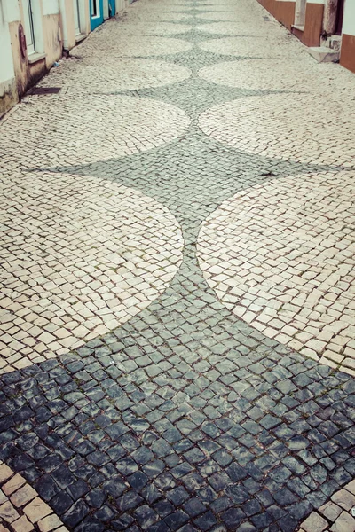 Portuguese traditional patterned cobblestones in Lagos Portugal — Stock Photo, Image