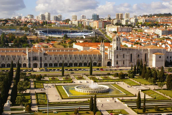 Panorama of Hieronymites Monastery is located in the Belem distr — Stock Photo, Image