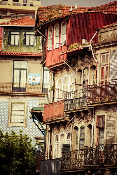Ince evler eski şehir, porto, Portekiz — Stok fotoğraf