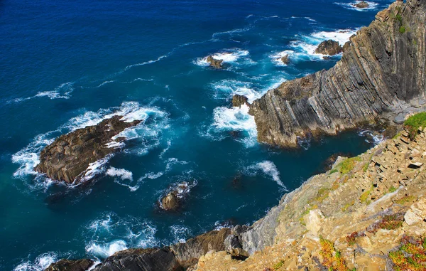 Acantilado de la costa del océano Atlántico en el cabo de Sardao (Cabo Sardao), Alentej —  Fotos de Stock