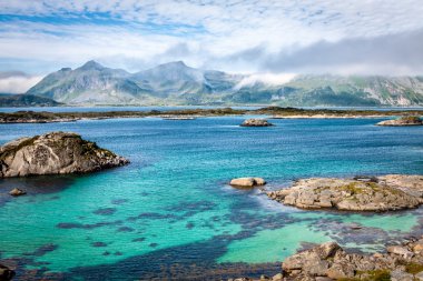 güzel manzara Kuzey Norveç, İskandinavya