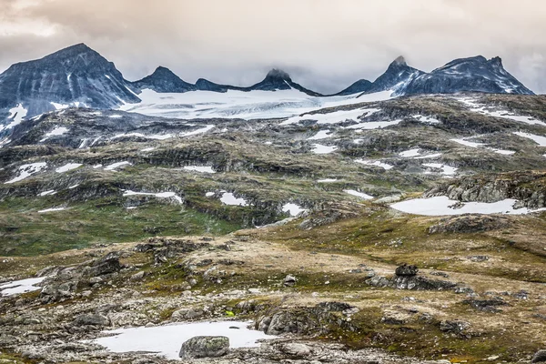 Geleira Veobreana vista da montanha Glittertind (Jotunheimen Nat — Fotografia de Stock