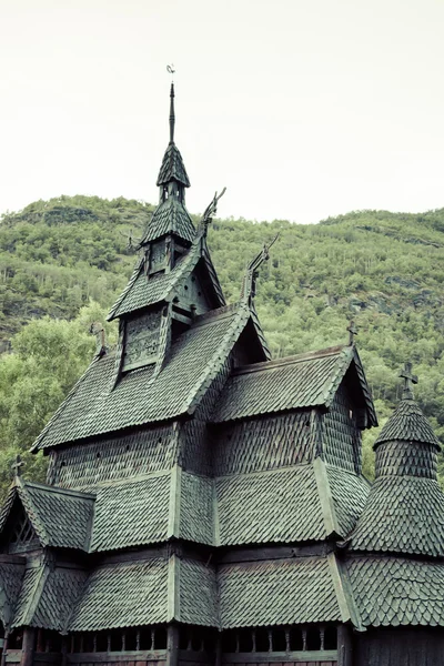 Kostel Borgund. postaven v 1180 až 1250 a věnované th — 图库照片