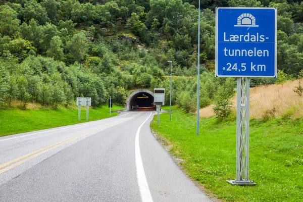 Laerdal tunnel i Norge - den längsta vägtunnelen i världen — Stockfoto