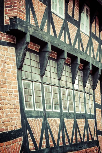 Half timbered traditional house in ribe denmark — Stock Photo, Image