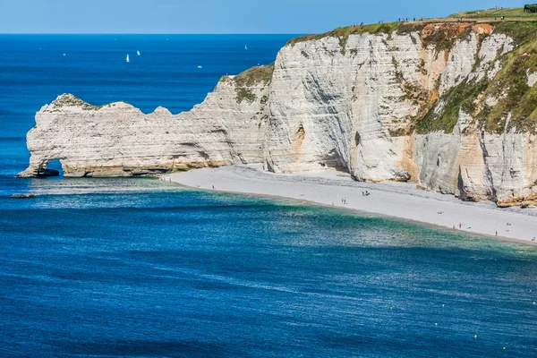 Klippen von Etretat, Normandie, Frankreich — Stockfoto