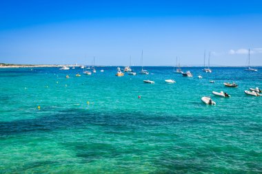 İbiza Adası, plaj ses salines sant josep Balear Adası'nda yapılan