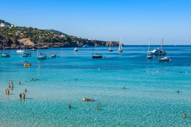 Cala tarida ibiza Plajı san Jose Balear Adaları