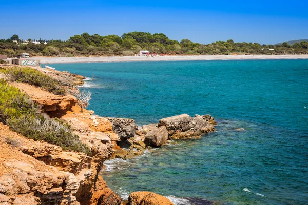 İbiza Adası, plaj ses salines sant josep Balear Adası'nda yapılan — Stok fotoğraf