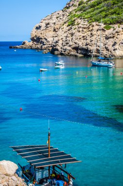 Ibiza cala benirras plaj san'joan balearic Islands, İspanya