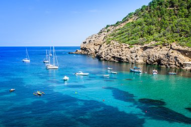 Ibiza cala benirras plaj san'joan balearic Islands, İspanya