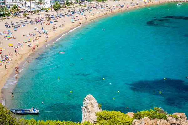 Ibiza Cala de Sant Vicent caleta de san vicente beach turquoise — Stock Photo, Image