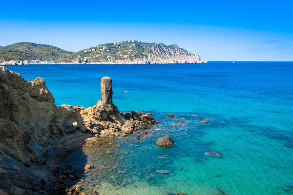 Praia de Figueral em Ibiza, Espanha — Fotografia de Stock