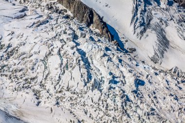 aiguille du midi m 'un üzerinden Bossons Buzulu