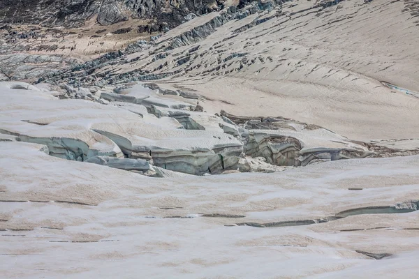 Mer de glace (moře ledu) je ledovec na mont blanc — Stock fotografie