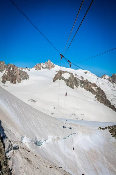 在法国的阿尔卑斯山，霞慕尼勃朗峰 mont blanc — 图库照片