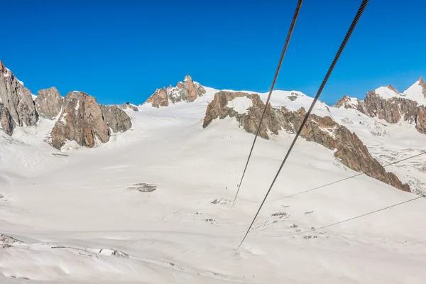 在法国的阿尔卑斯山，霞慕尼勃朗峰 mont blanc — 图库照片