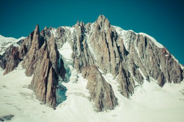 Massif de mont blanc, Fransa ve İtalya sınırında. f