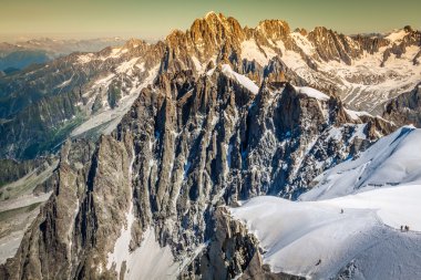Alpler üzerinden aiguille du midi, chamonix görüntüleyin.