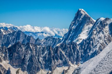 Alpler üzerinden aiguille du midi, chamonix görüntüleyin.