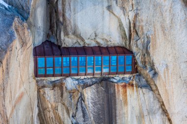 kaya aiguille du midi, mont-blanc, Fransa, bea tarafından görünüm
