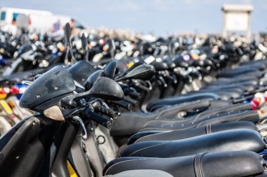 satır scooter Park, formentera, İspanya