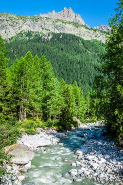 massif des AIG üzerinde manzaralı argentiere buzul hiking