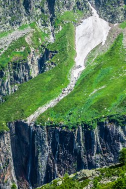 massif des AIG üzerinde manzaralı argentiere buzul hiking