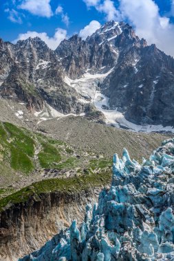 chamonix Alpleri'nde argentiere buzul mont blanc massif, Fransa.
