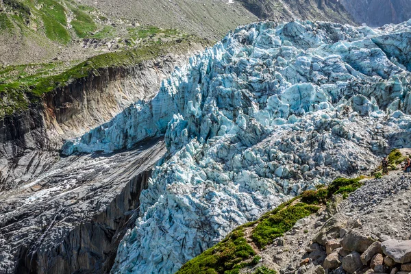 Argentiere-Gletscher in den Chamonix-Alpen, Montblanc-Massiv, Frankreich. — Stockfoto