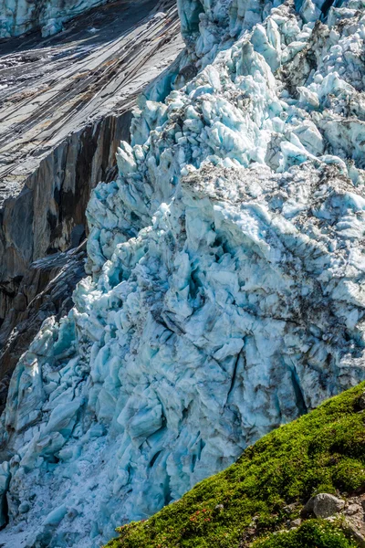 Lodowca Argentiere Alp chamonix, masyw mont blanc, Francja. — Zdjęcie stockowe