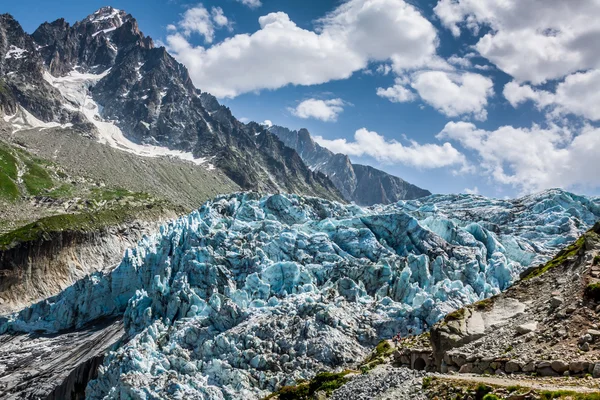 Lodowca Argentiere Alp chamonix, masyw mont blanc, Francja. — Zdjęcie stockowe