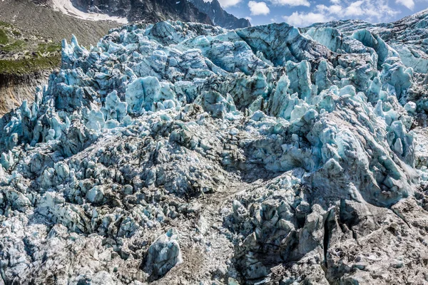 Argentiere glaciären i chamonix Alperna, mont blanc-massivet, Frankrike. — Stockfoto