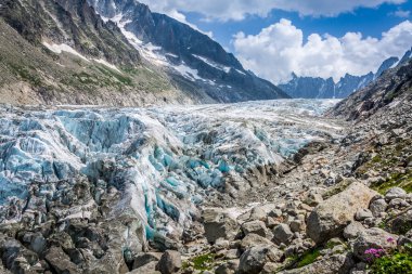 argentiere buzulda görüntüleyin. argentiere Buzulu inci ile hiking