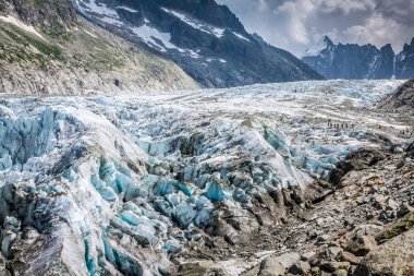 argentiere Buzulu görünümü, chamonix, mont blanc massif, Alpler, fran