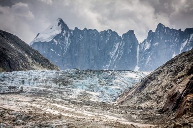 argentiere Buzulu görünümü, chamonix, mont blanc massif, Alpler, fran