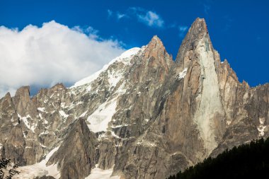 Görünüm dru Peak chamonix, Alpler, Fransa