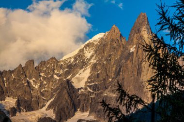 Görünüm dru Peak chamonix, Alpler, Fransa