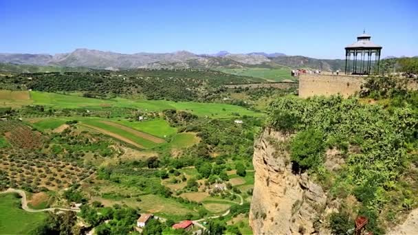 Vue sur la campagne depuis Ronda Espagne — Video