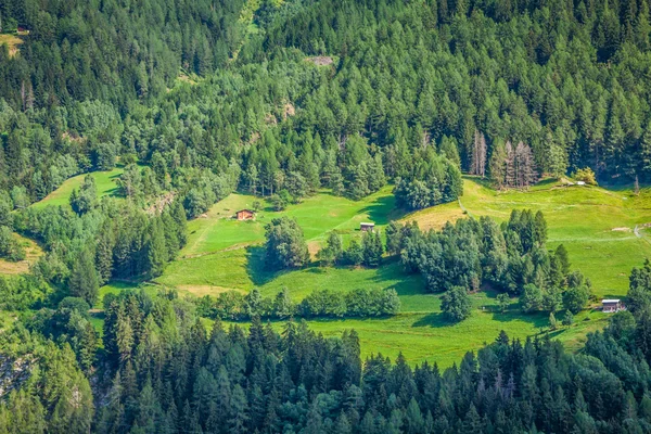 Zomer berglandschap rond gletsch, Zwitserland — Stockfoto