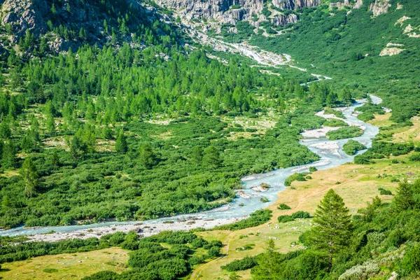 Yaz dağ manzarası etrafında gletsch, İsviçre — Stok fotoğraf