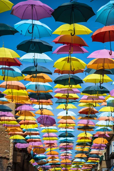 Hintergrund bunt Straßendekoration, Madrid — Stockfoto