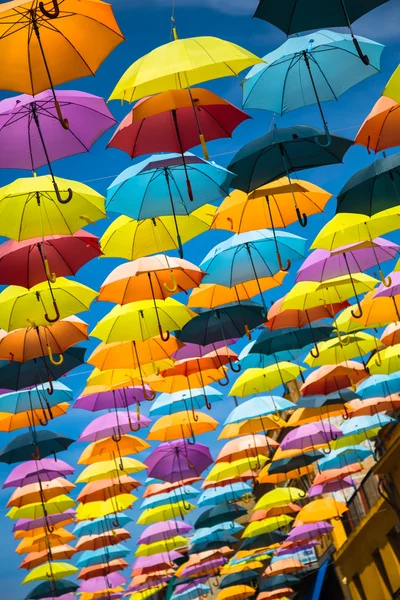 Achtergrond kleurrijke straat decoratie, madrid — Stockfoto