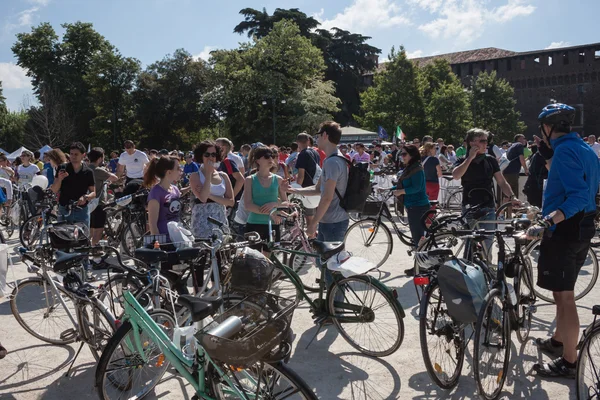 All'incontro Cicloorgoglio 2013 a Milano — Foto Stock