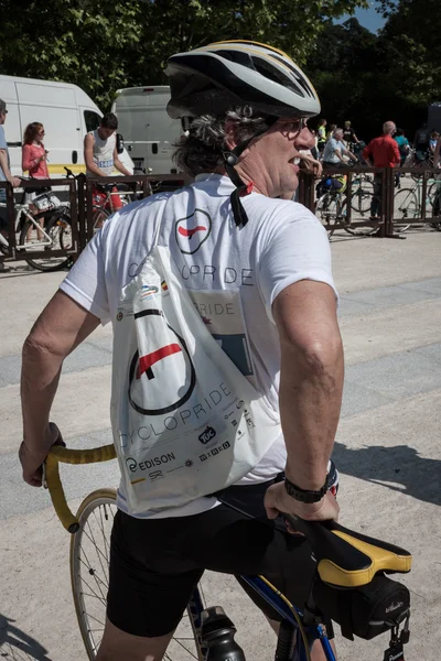 W cyclopride dniach 2013 w Mediolanie — Zdjęcie stockowe