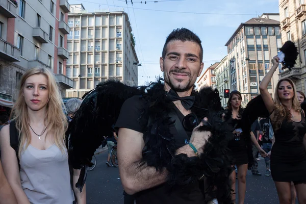 Гей-парад 2013 года в Милане — стоковое фото
