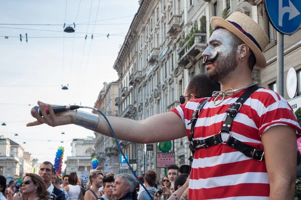 At gay pride parade 2013 in Milan — Stock Photo, Image