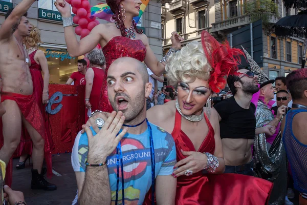 Bei der Gay Pride Parade 2013 in Mailand — Stockfoto