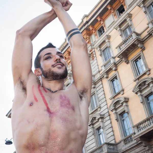 At gay pride parade 2013 in Milan — Stock Photo, Image