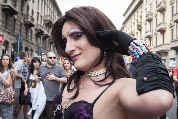 Bei der Gay Pride Parade 2013 in Mailand — Stockfoto